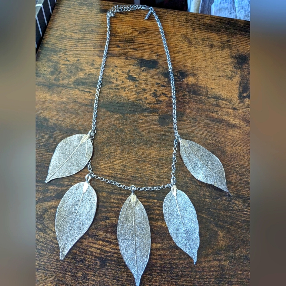 Silver Leaf Necklace